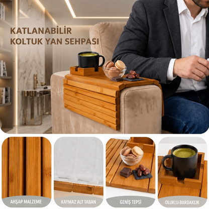 Ahşap Kanepe Tepsisi