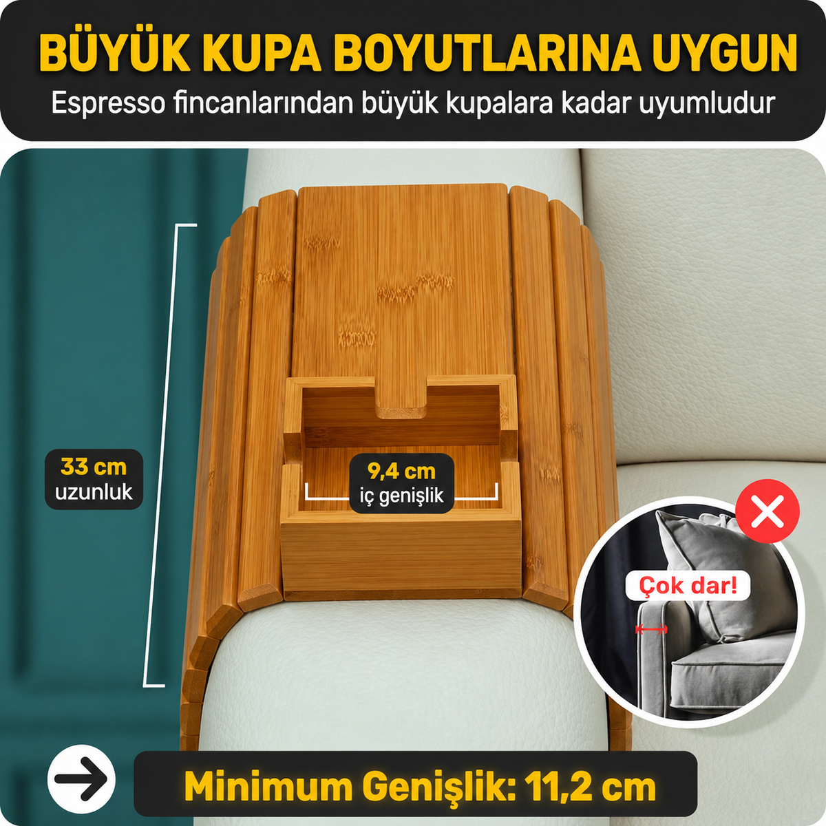 Ahşap Kanepe Tepsisi
